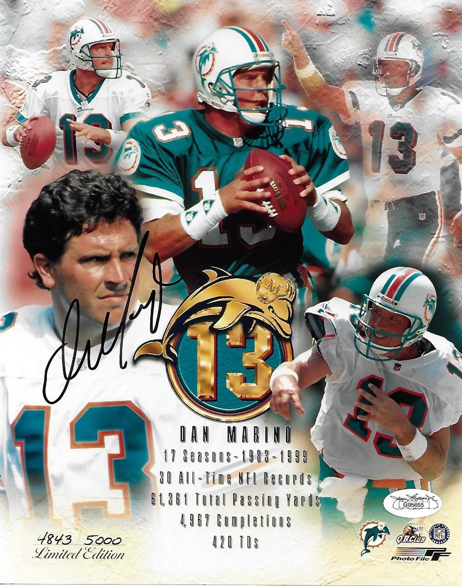 Dan Marino Autographed Signed Miami Dolphins Career Stats