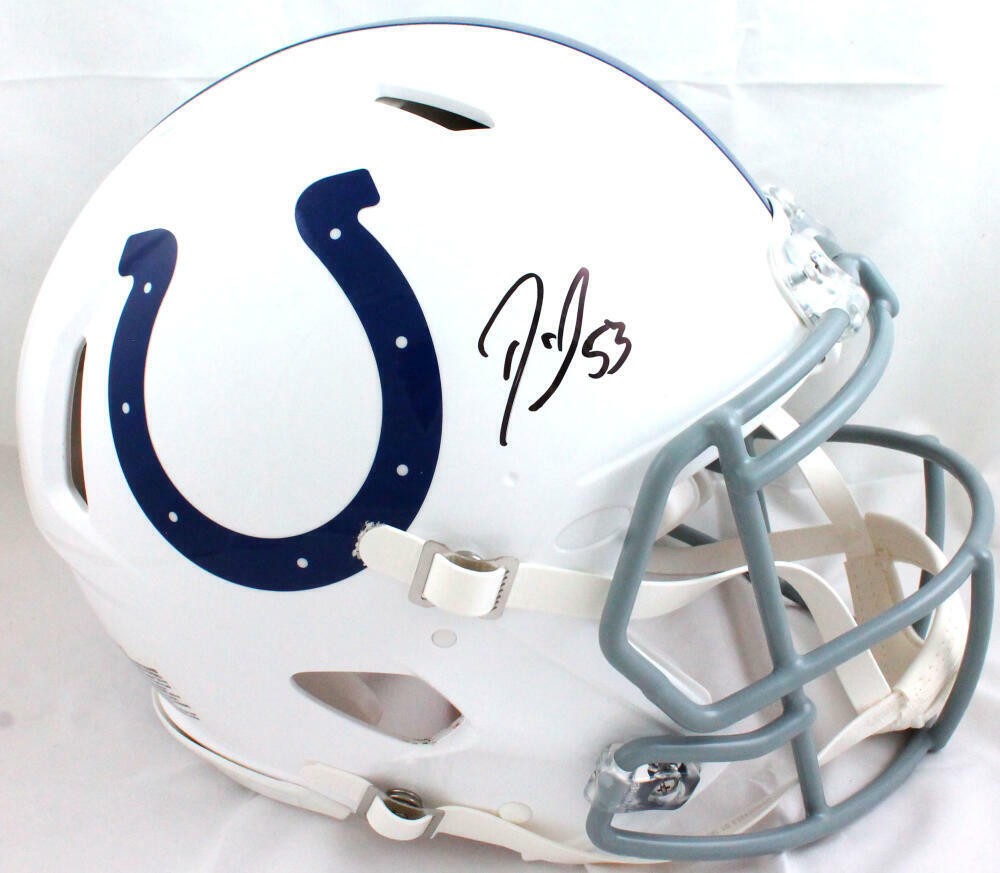 Darius Leonard Autographed Signed Colts F/S Speed Authentic Helmet-JSA W  Black