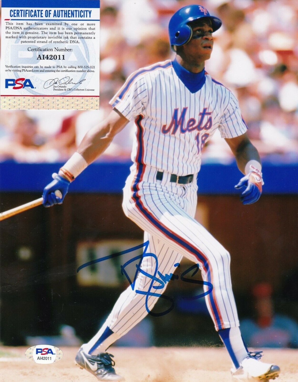 Darryl Strawberry Autographed Signed New York Mets PSA Authenticated