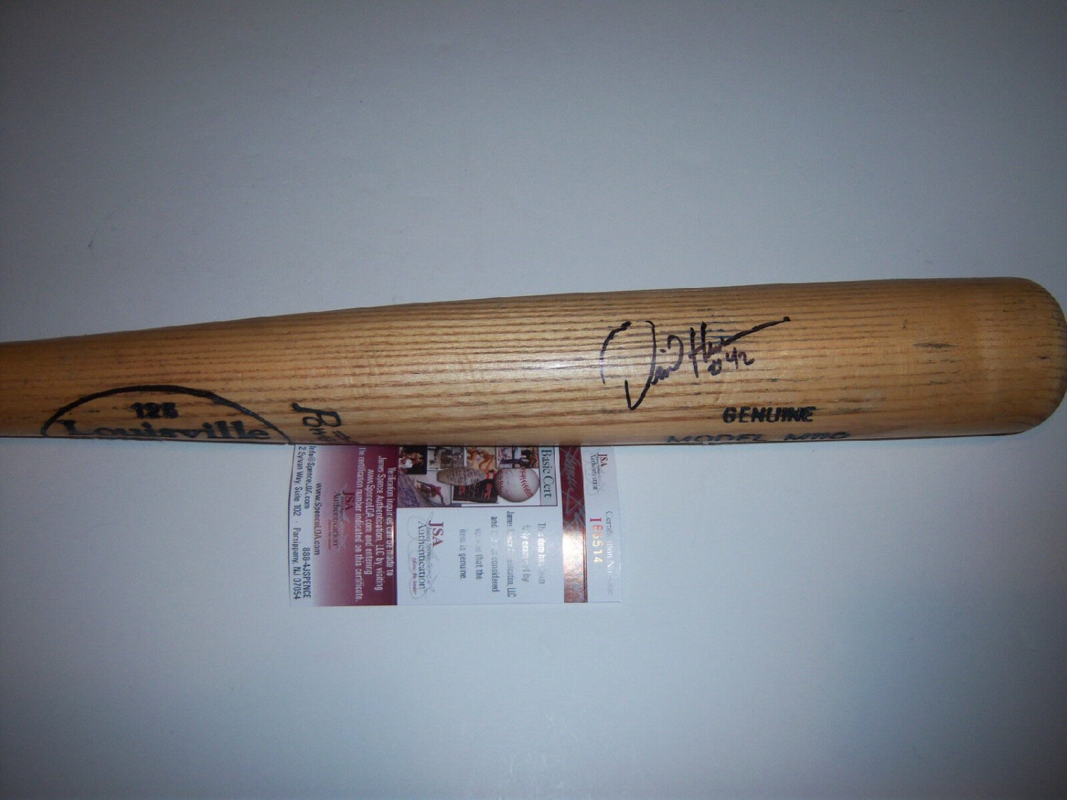 Dave Henderson Autographed Signed Oakland Athletics JSA/COA Game Used Bat