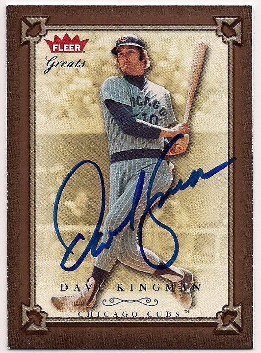Dave Kingman Autographed Signed 2004 Fleer Greats Of The Game Card