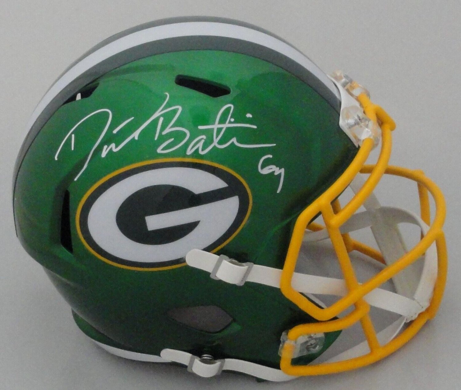 David Bakhtiari Autographed Signed Packers Full Size Flash Speed Replica  Helmet Auto - Beckett