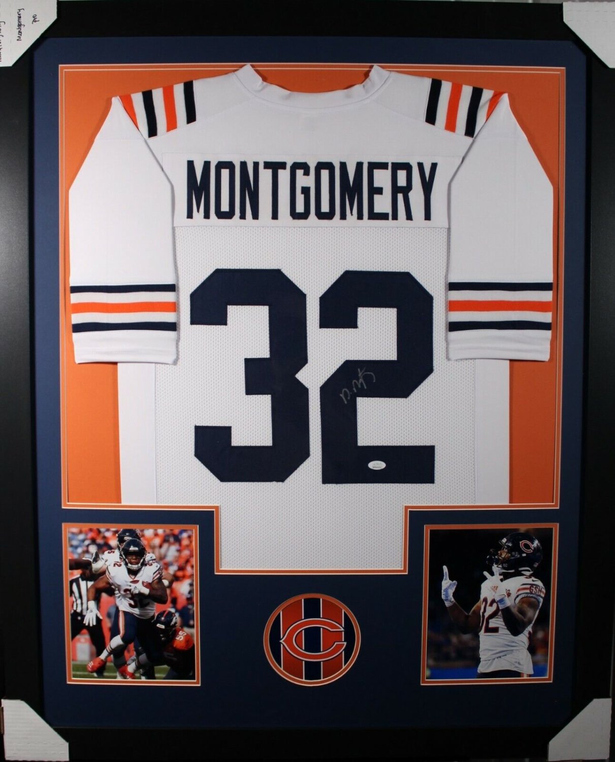 David Montgomery Autographed Signed (Bears Alternate Tower) Framed