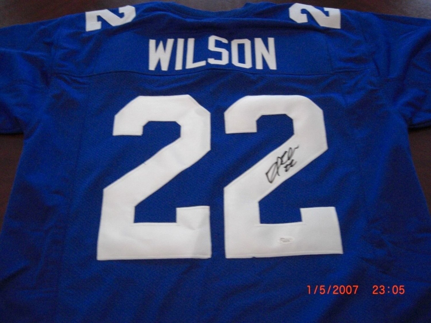 David Wilson Autographed Signed New York Giants JSA/Sticker Only Jersey