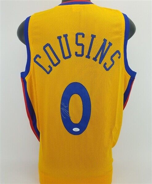 Demarcus Cousins Autographed Signed Golden State Warriors 'The Bay' Yellow  Jersey (JSA COA)