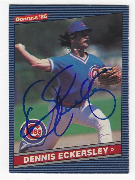 Dennis Eckersley Autographed Signed Chicago Cubs 1986 Donruss Card #239 -  Autographs