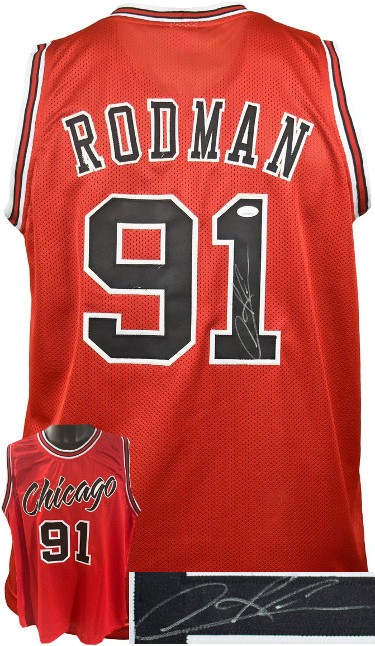 Framed Chicago Bulls Dennis Rodman Autographed Signed Jersey Jsa