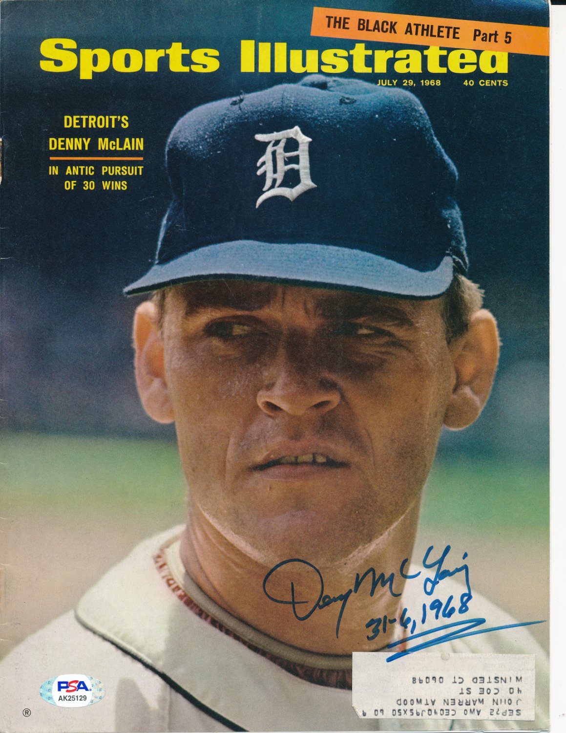 Denny Mclain - Autographed Signed Baseball