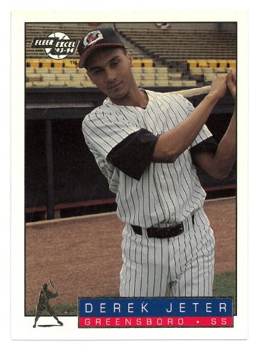 Derek Jeter 1992-93 Fleer Excel Minor League Baseball Rookie Card (RC) #106  (Greensboro Hornets)