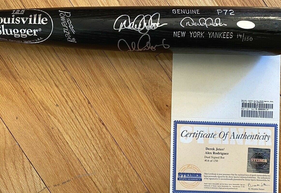 derek jeter signed bat