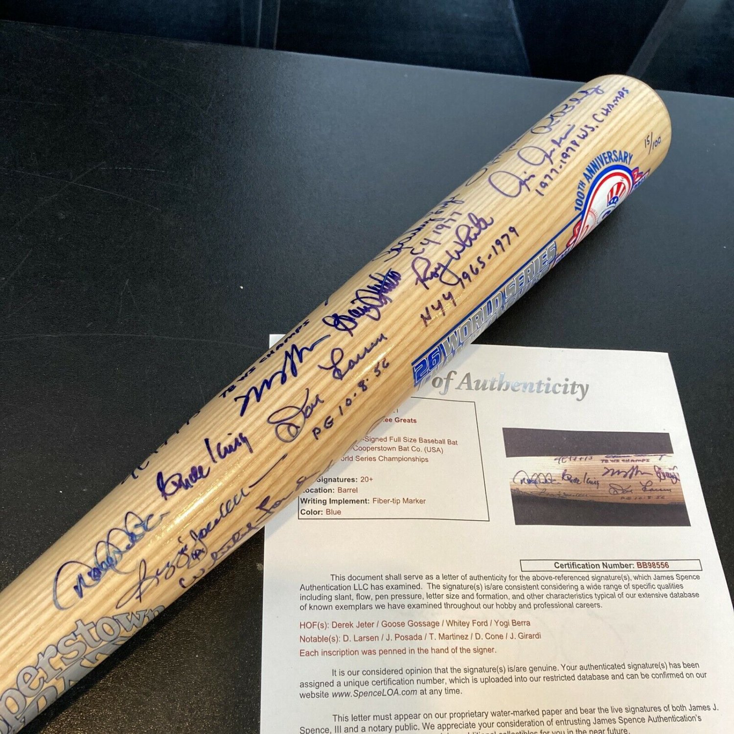 Derek Jeter autographed Baseball Bat