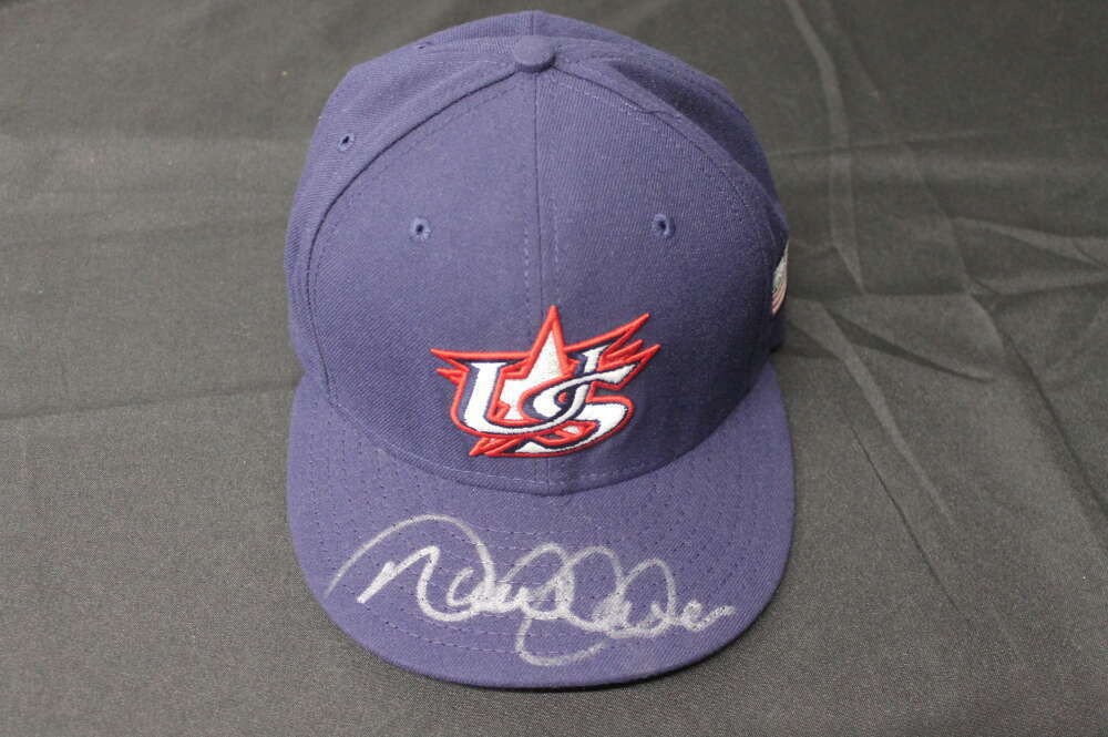Derek Jeter Autographed Signed Team Usa Wbc Hat New Era Autograph Jsa Coa