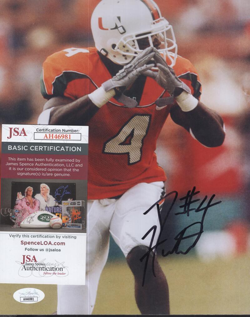 Devin Hester Autographed Signed Miami Hurricanes 8X10 Photo JSA