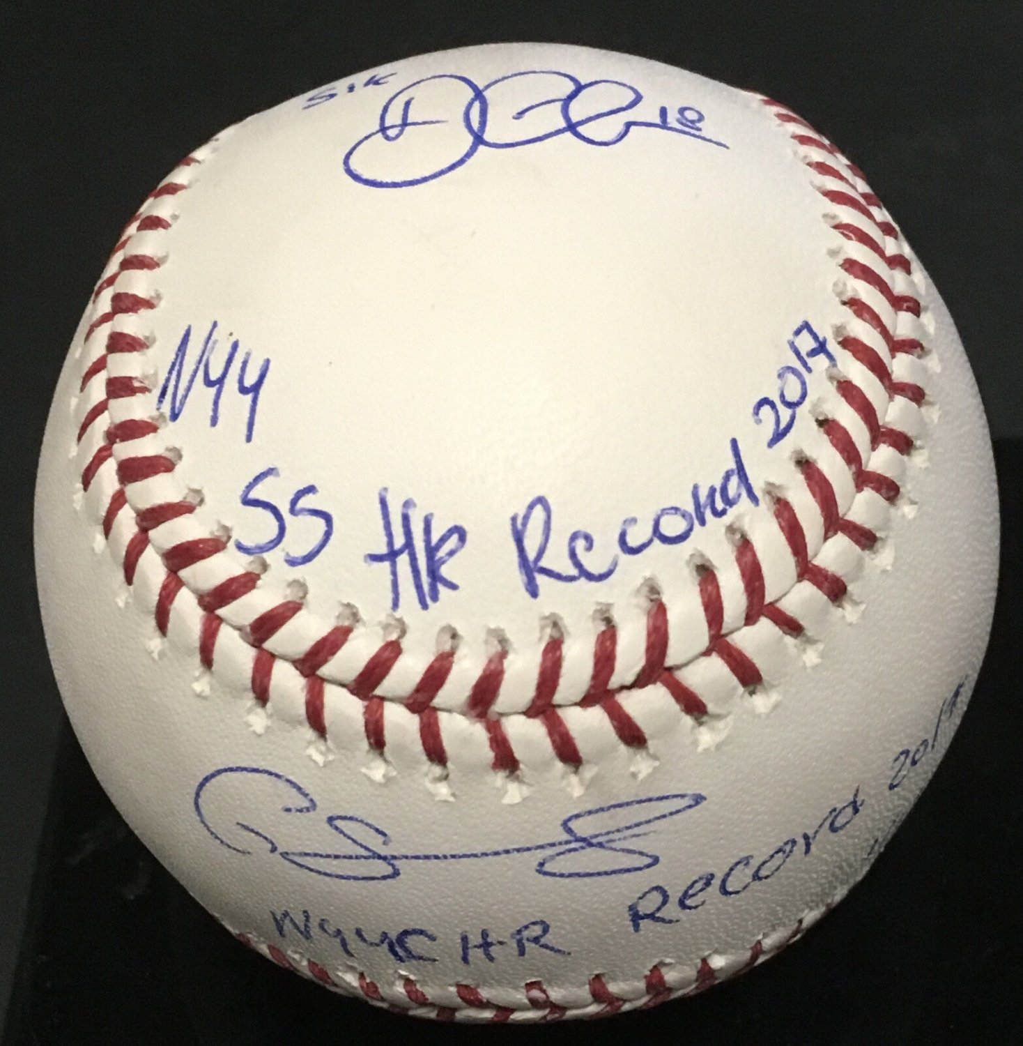Didi Gregorius Autographed Signed Gary Sanchez Yankees Baseball Most Hr  Auto Steiner Mt