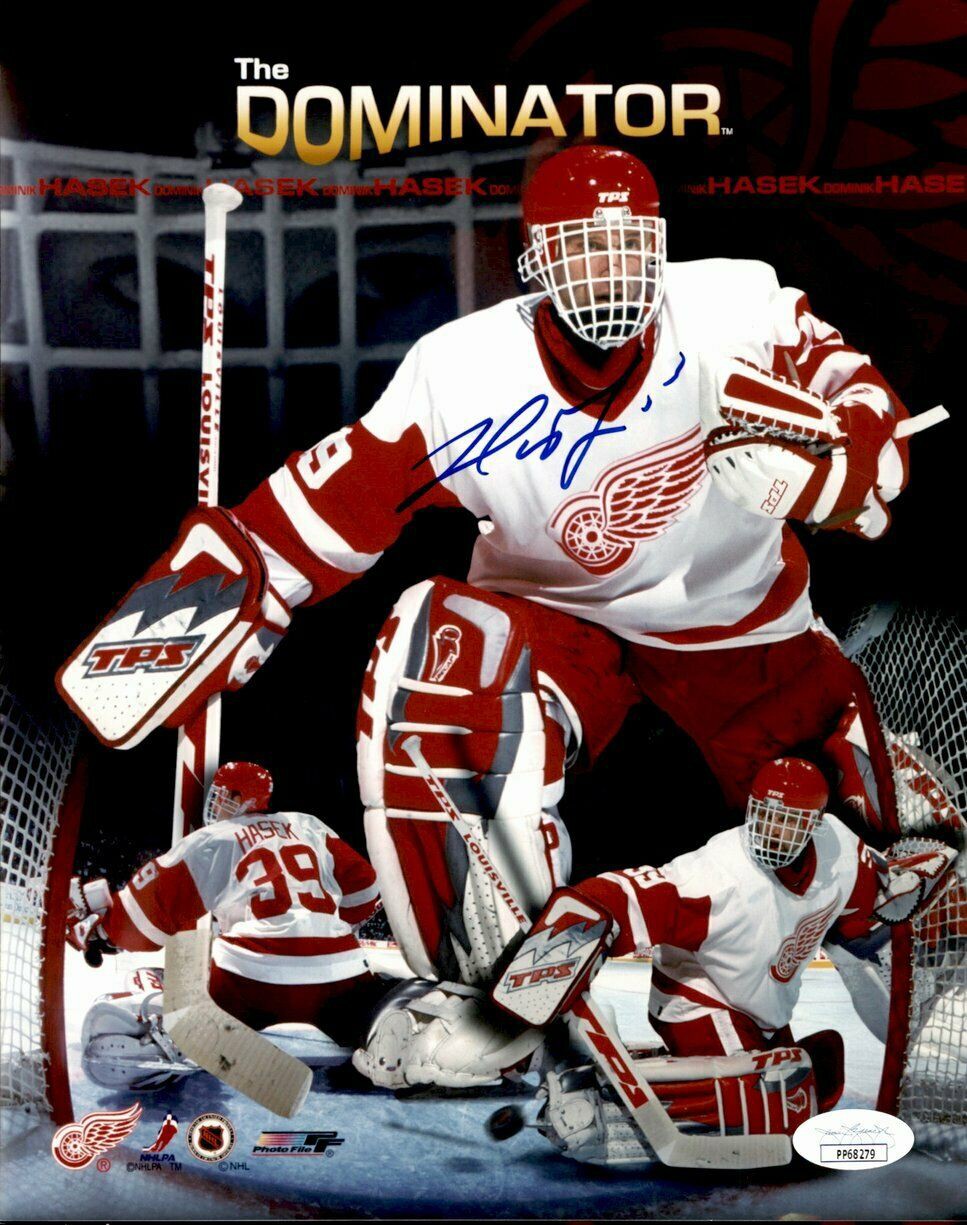 Dominik Hasek Autographed Signed Detroit Red Wings Hof Autographed 8x10 Photo Jsa
