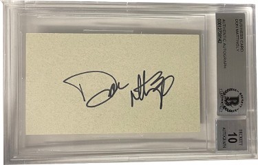 Don Mattingly Autographed Signed 3.5x2 Elway's Steakhouse Business Card-  Beckett Encapsulated/ Graded 10 (New York Yankees)