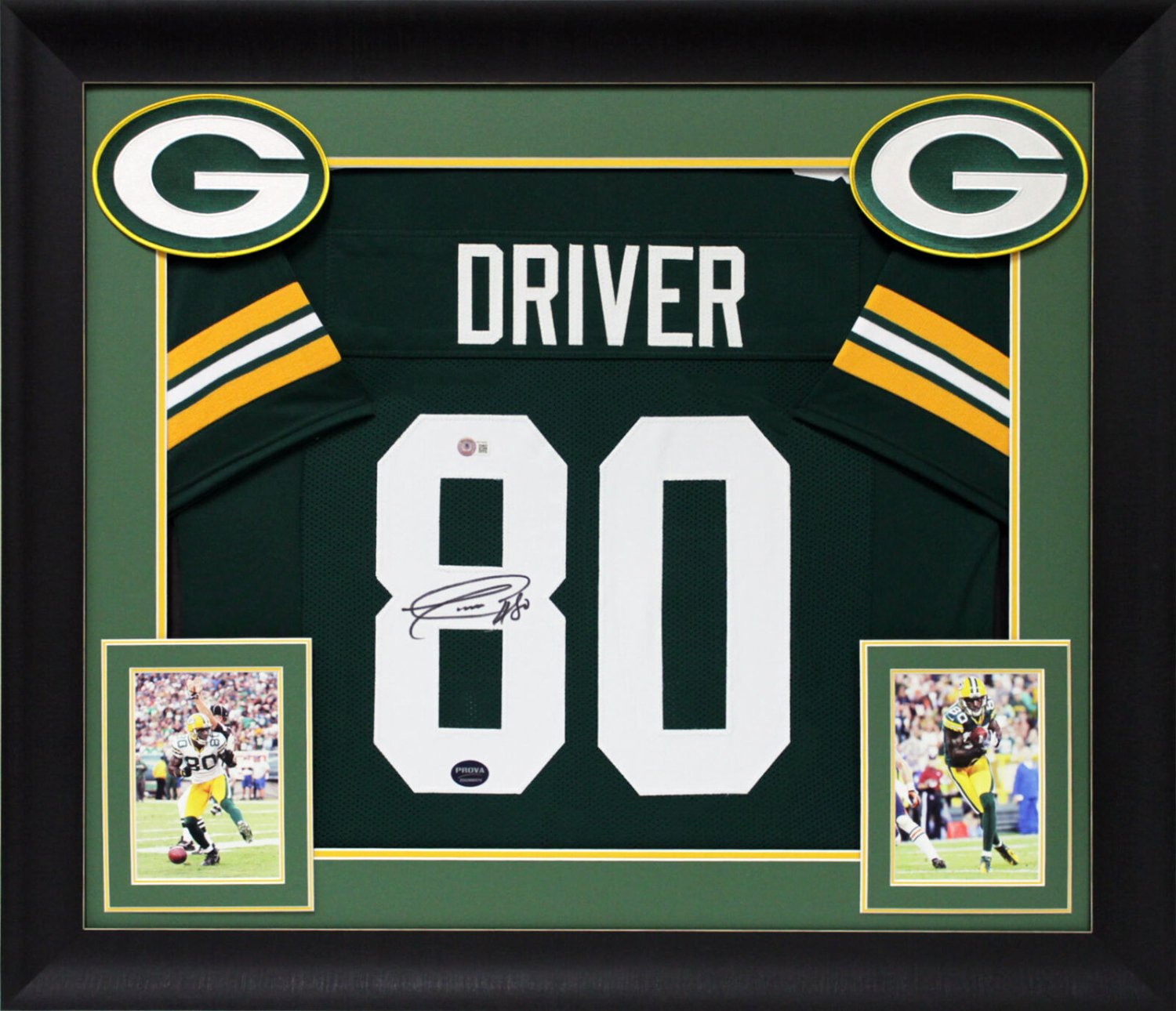 Donald Driver Autographed Signed Authentic Green Pro Style Framed Jersey  Beckett Witnessed