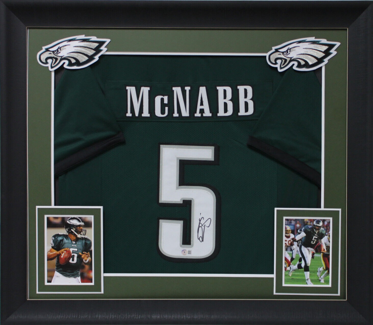 Donovan Mcnabb Autographed Signed Authentic Green Pro Style Framed