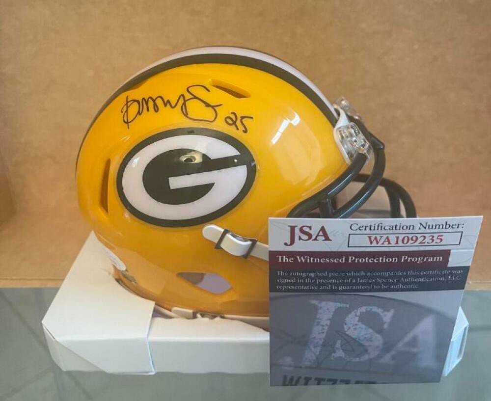 Dorsey Levens Autographed Signed Green Bay Packers Mini Helmet JSA