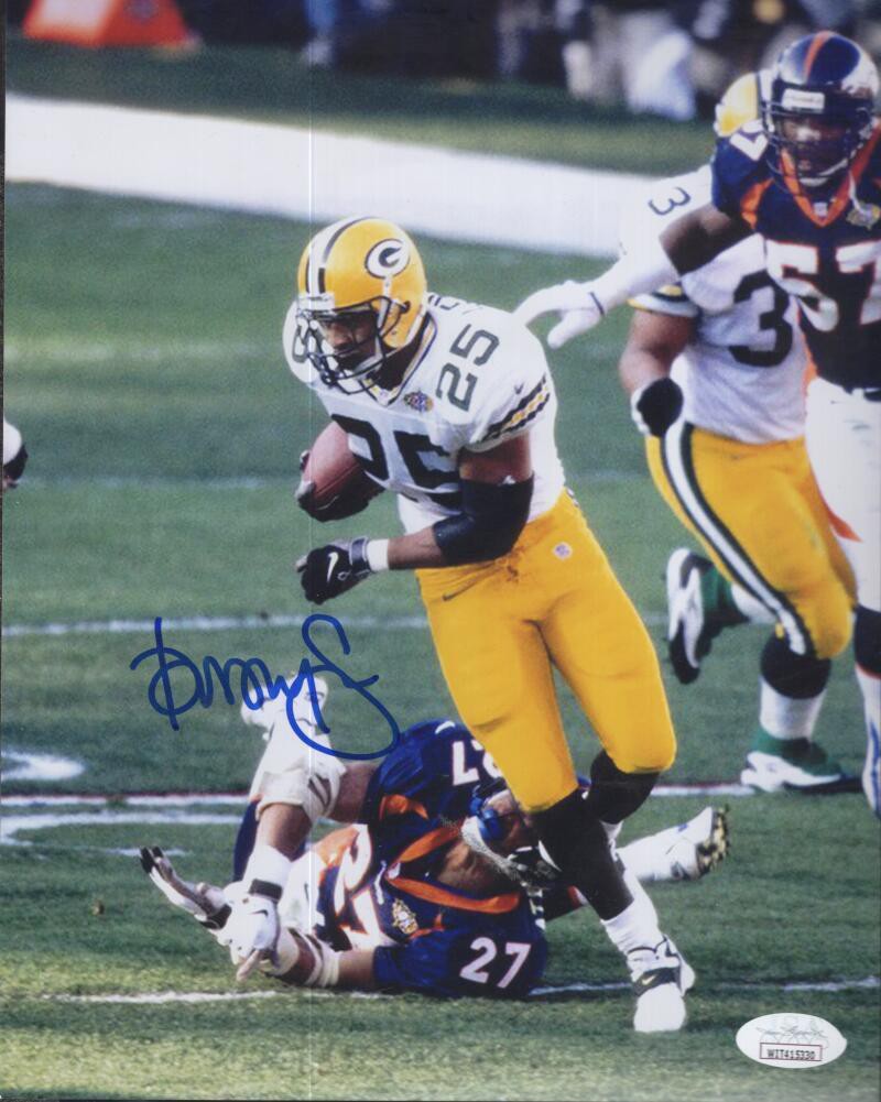 Dorsey Levens Autographed Signed Packers 8X10 Photo JSA