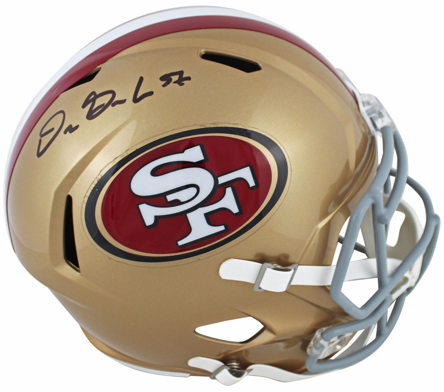 Dre Greenlaw Autographed Signed 49Ers Authentic Full Size Speed