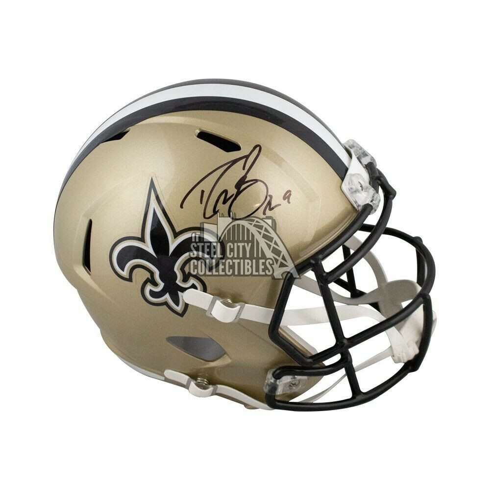 drew brees signed helmet