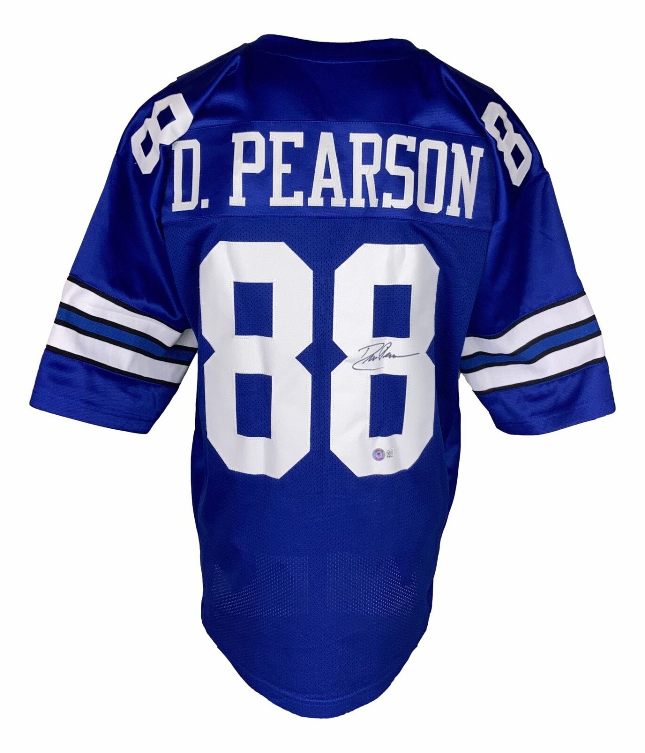 Drew Pearson Autographed Signed Custom Blue Pro-Style Football Jersey  Beckett