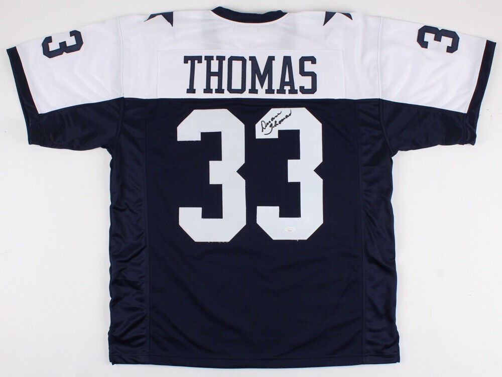 Duane Thomas Autographed Signed Dallas Cowboys Throwback Jersey JSA COA  Super Bowl Vi Champ.