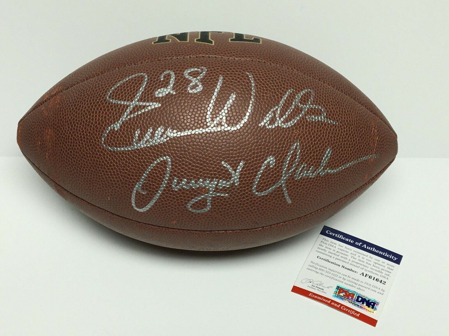 Dwight clark autographed football clearance