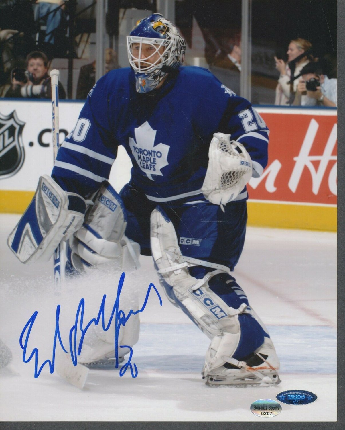 Ed Belfour Autographed Signed Maple Leafs 8X10 Photo Autograph Auto Tristar