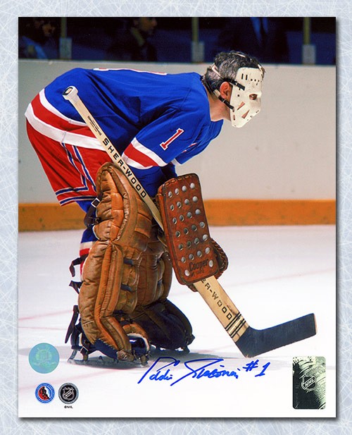 Ed Giacomin New York Rangers Autographed Goalie 8x10 Photo 