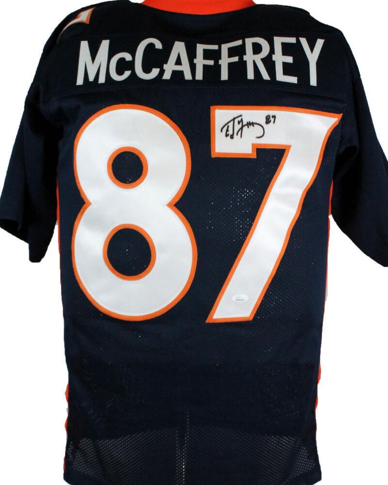 Ed Mccaffrey Autographed Signed Blue Pro Style Jersey-JSA W Black