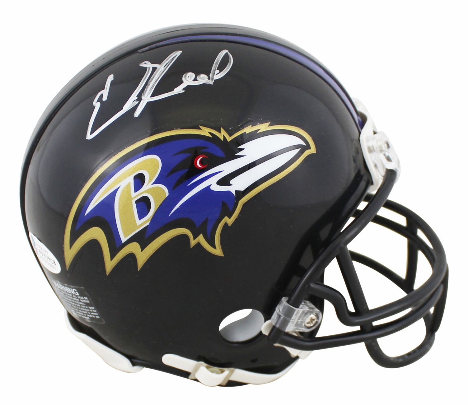ed reed autographed helmet