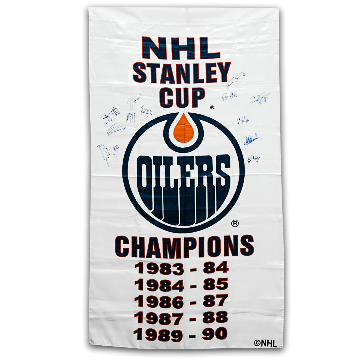 Edmonton Oilers 12 Player Autographed Signed 36x60 Stanley Cup Banner