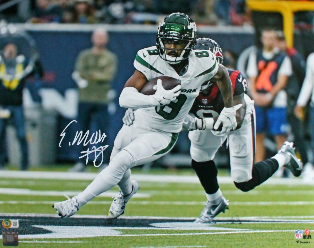 Elijah Moore Autographed Signed Ny Jets 16X20 Fp V. Texans Photo -Beckett W  Hologram
