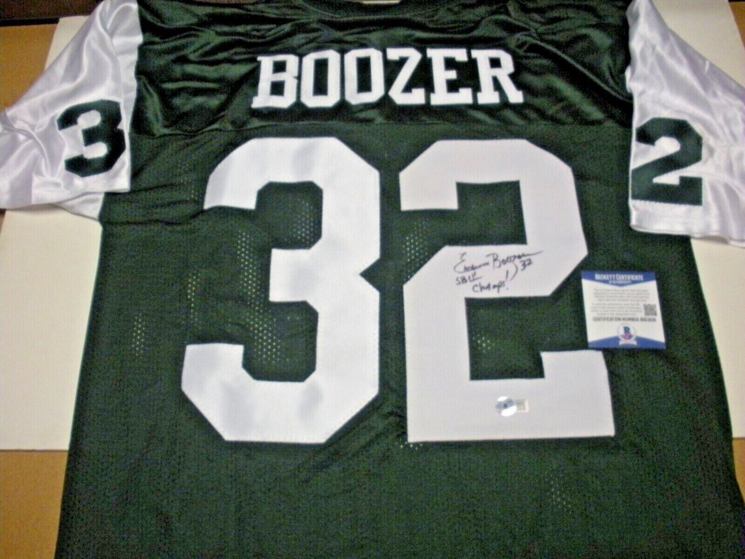 Emerson Boozer Autographed Signed New York Jets Beckett/COA Official  Licensed Reebok Jersey