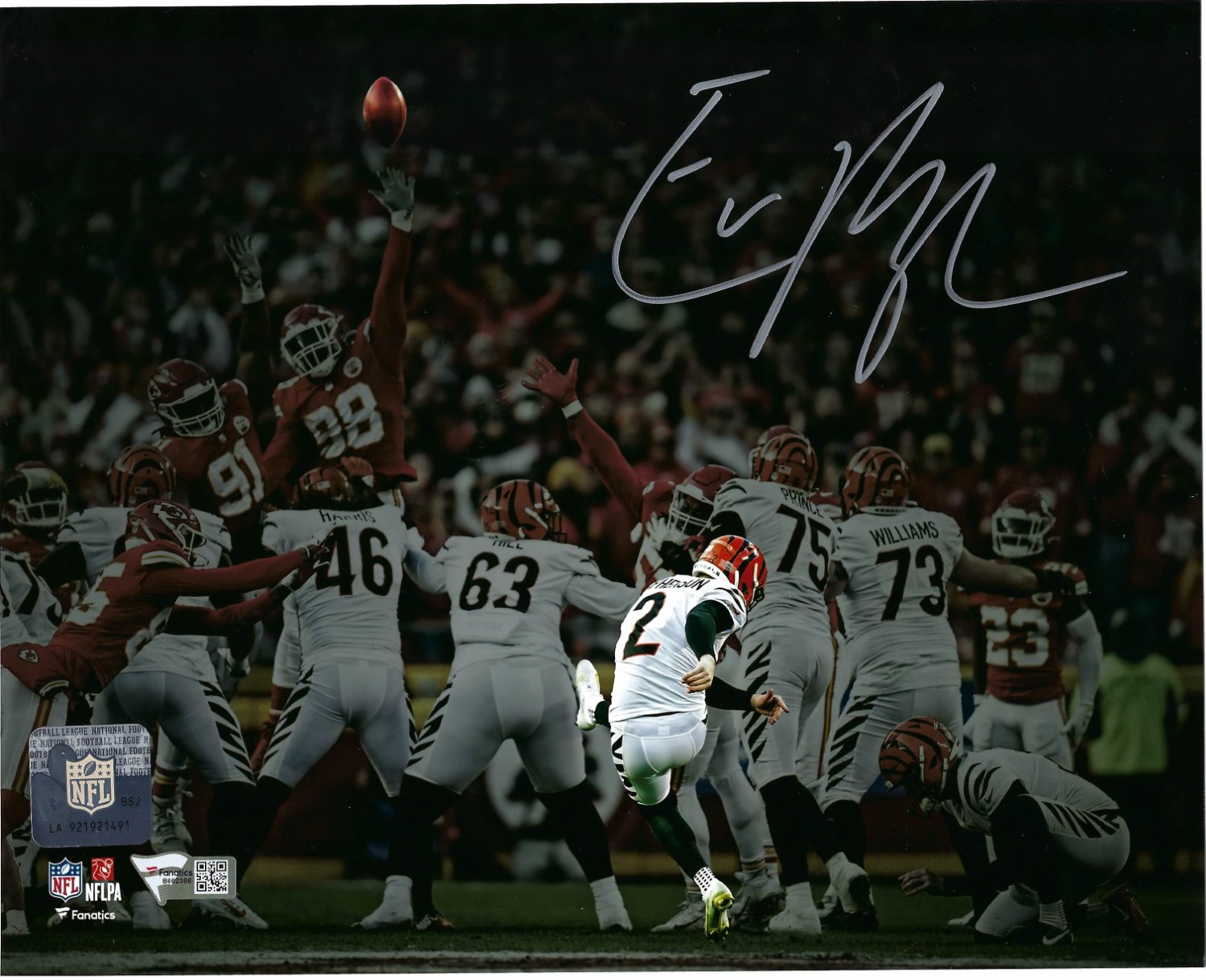 Evan McPherson Cincinnati Bengals 8x10 8-2 Autographed Signed Photo -  Fanatics Authentic