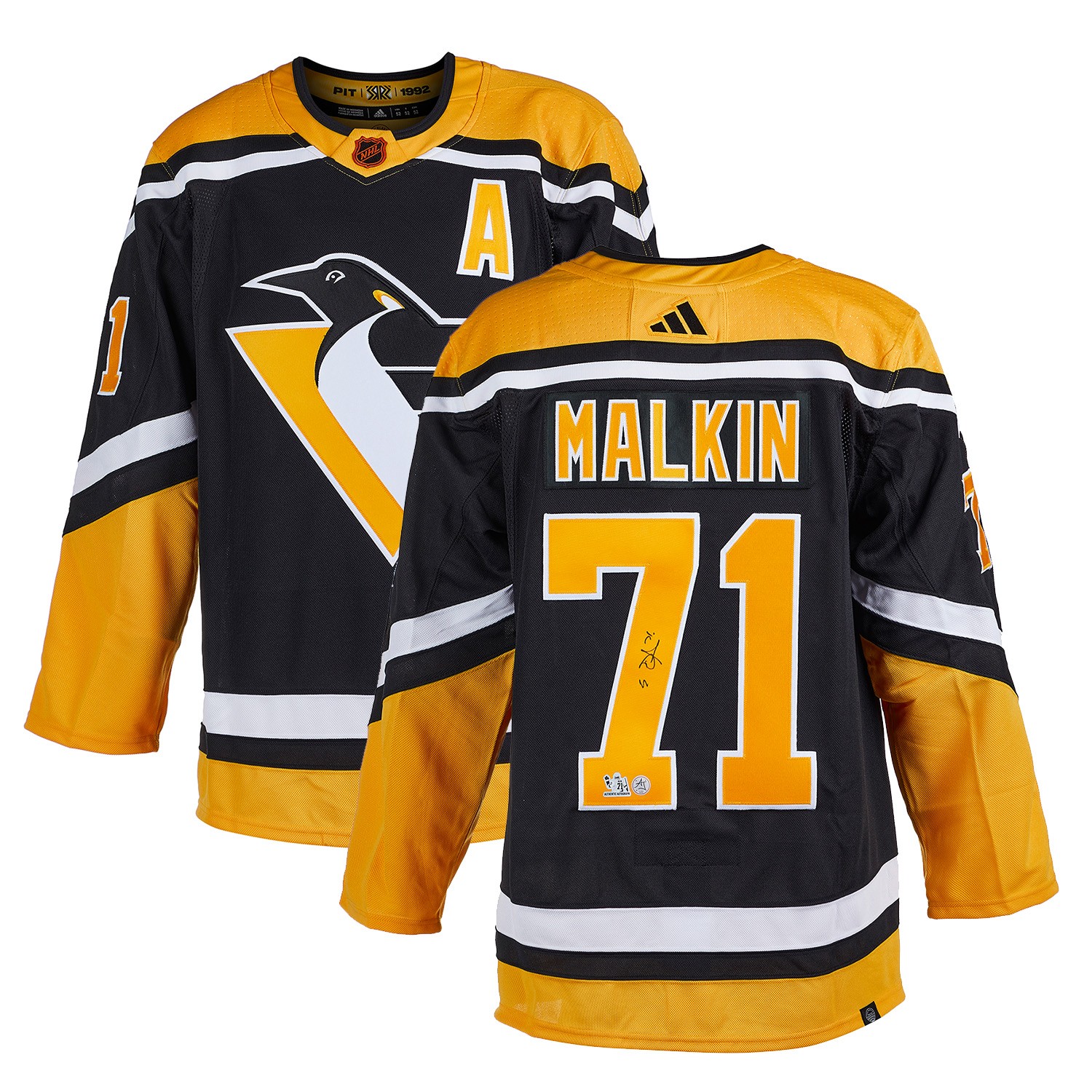 Evgeni Malkin Signed Pittsburgh Penguins Adidas 1992 Reverse Retro