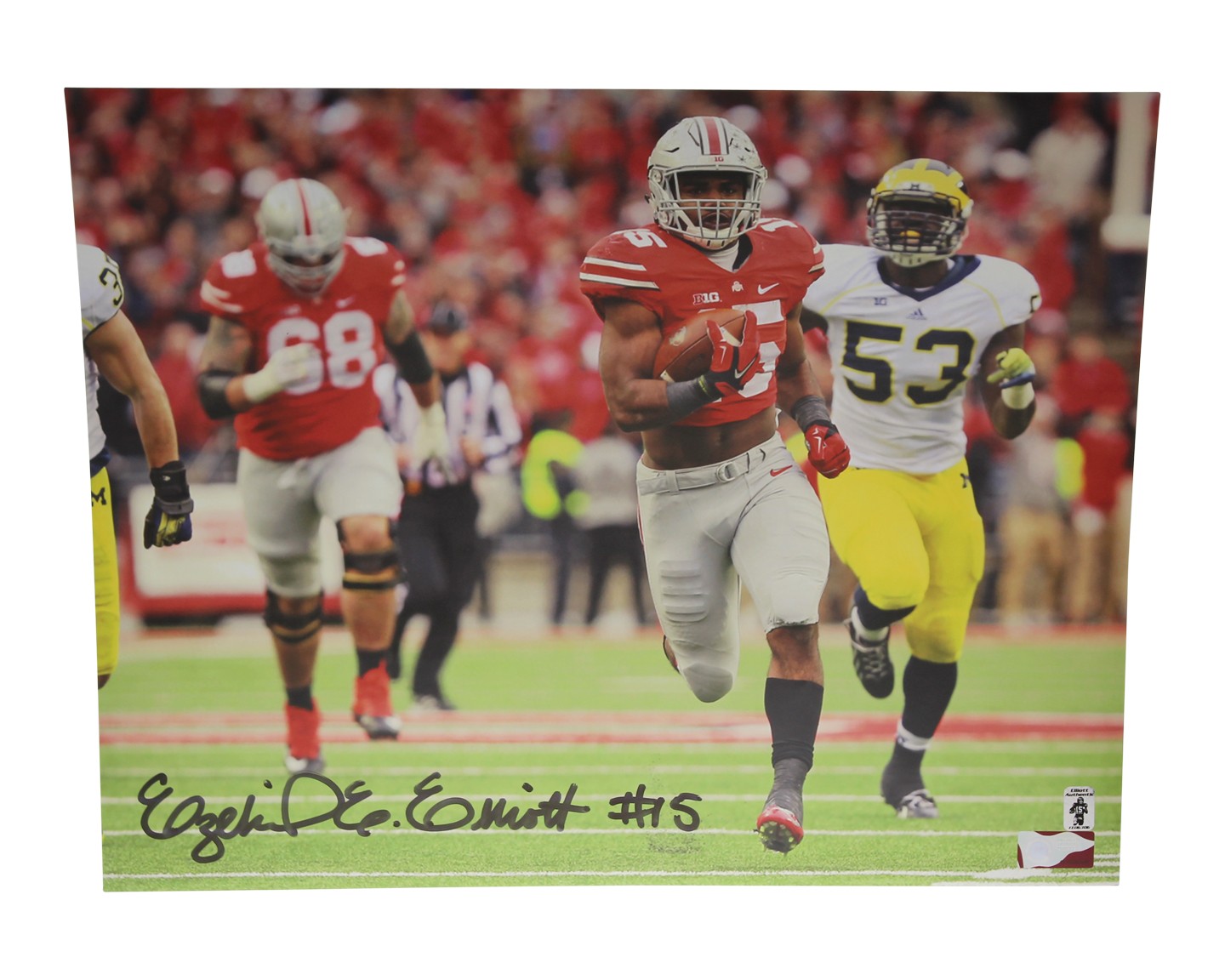 Ezekiel Elliott Autographed Signed 16x20 Photo Ohio State Buckeyes