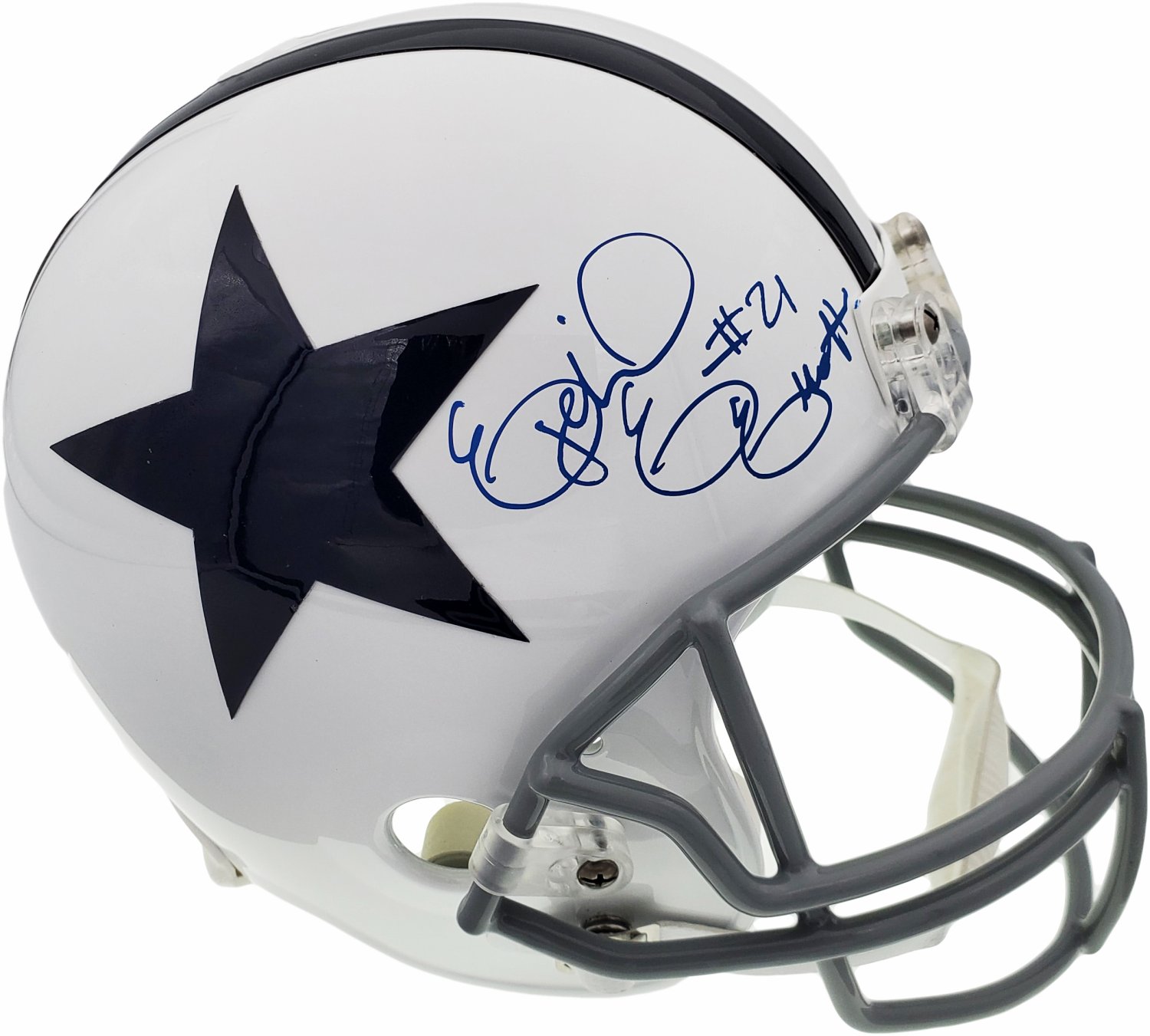 Ezekiel Elliott Autographed Signed Dallas Cowboys Thanksgiving Full Size  Replica Helmet Beckett Beckett