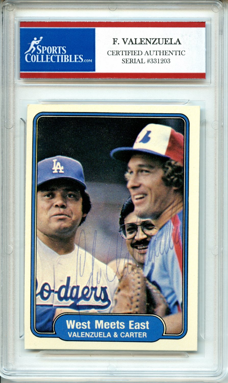 Fernando Valenzuela 1982 Fleer Los Angeles Dodgers Autographed Signed ...