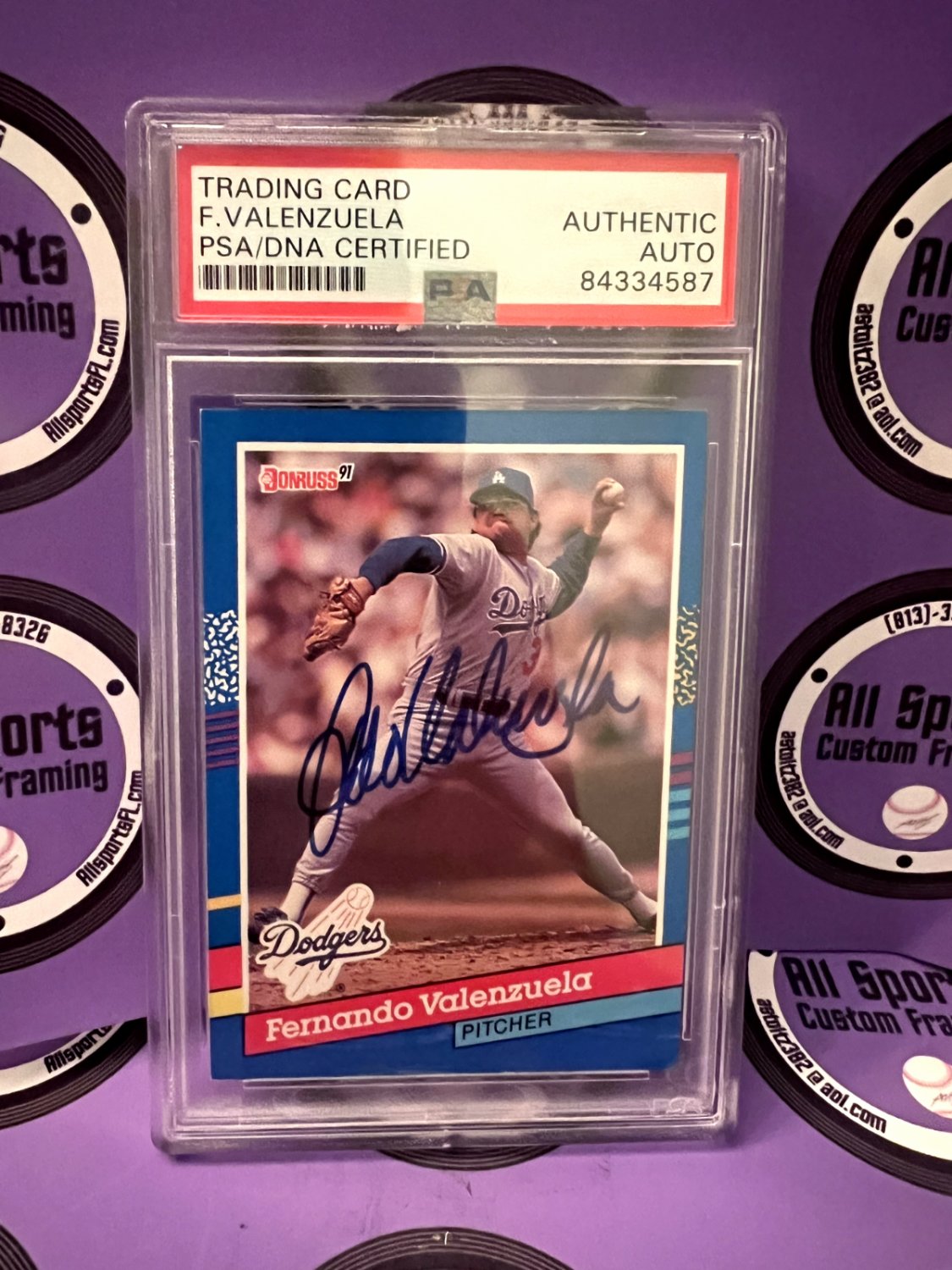 Fernando Valenzuela Autographed Signed Dodgers 1991 Donruss