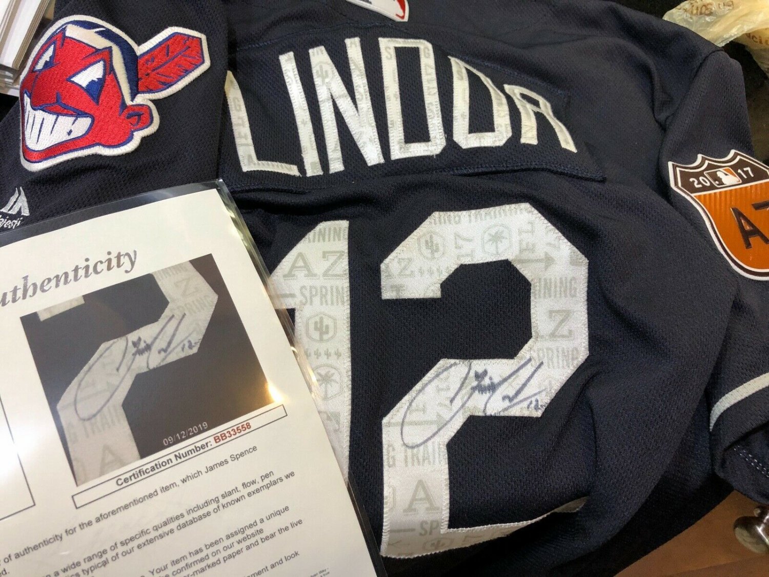 Francisco lindor signed jersey Clearance