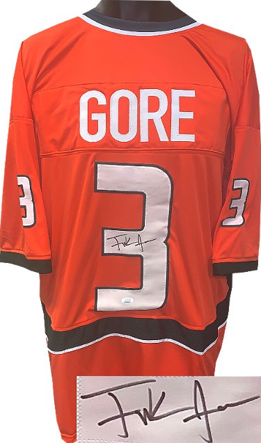 Frank Gore Autographed Miami Hurricanes (Orange #3) Custom Jersey