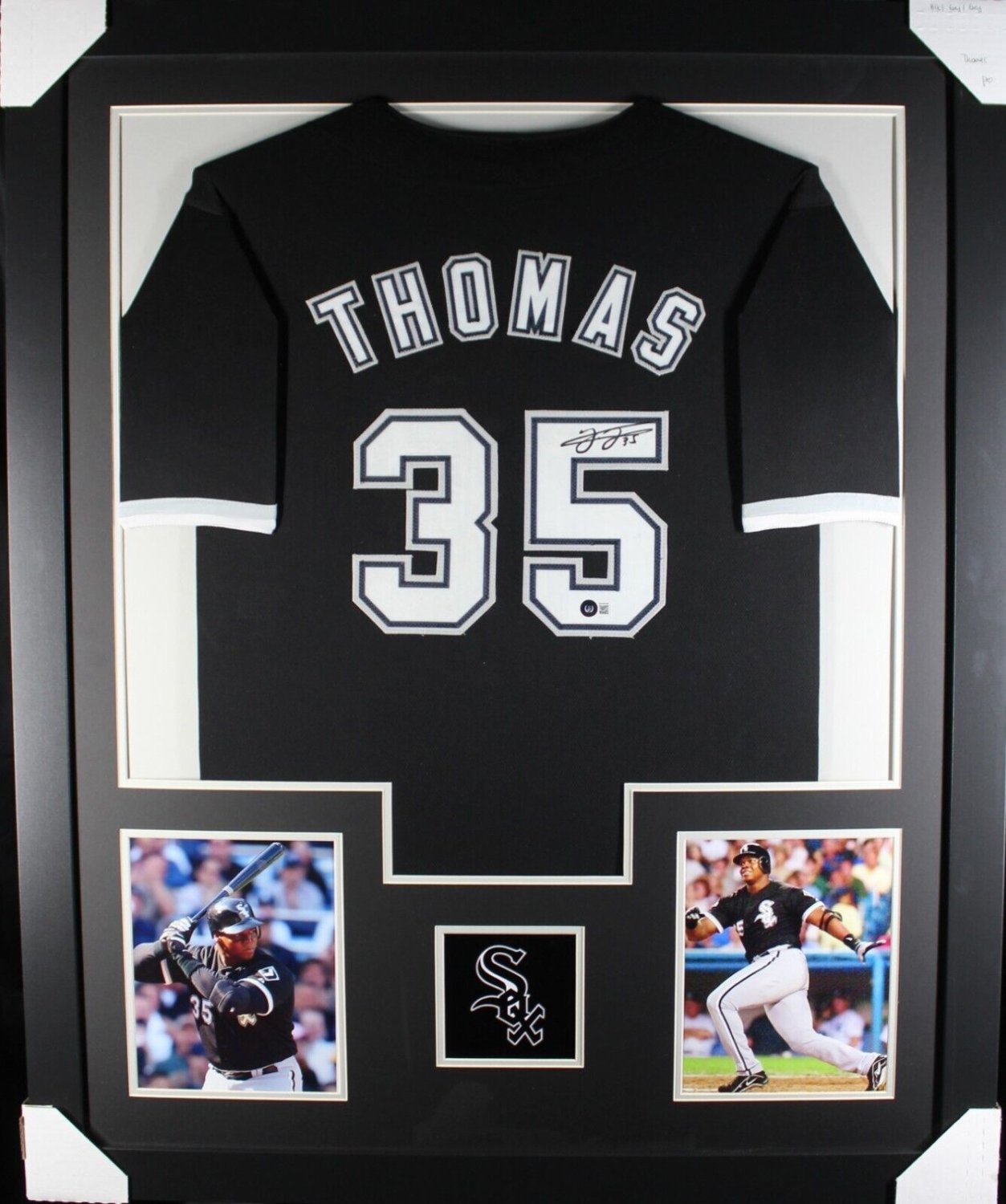 Frank Thomas Autographed Signed (White Sox Black Tower) Framed