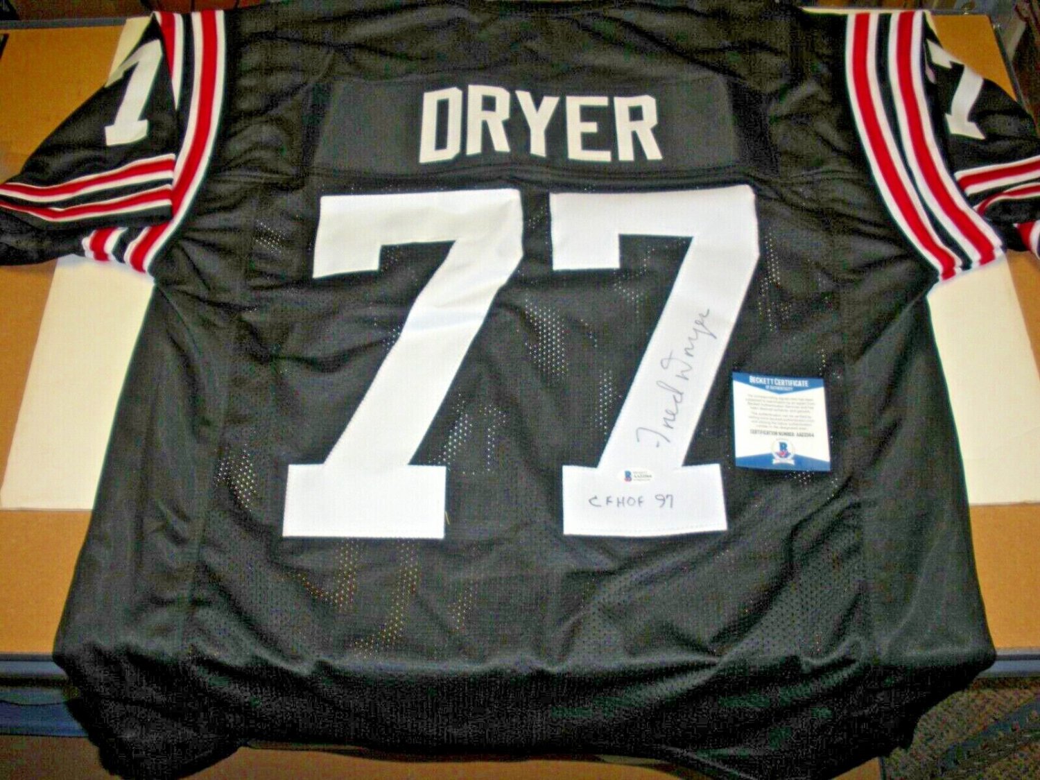 Fred Dryer Autographed Signed Sandiego State Aztecs Chof 1997,Rams  Beckett/COA Jersey