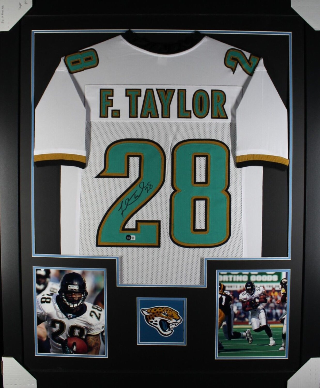 Fred Taylor Autographed Signed (Jaguars White Tower) Framed Jersey Beckett