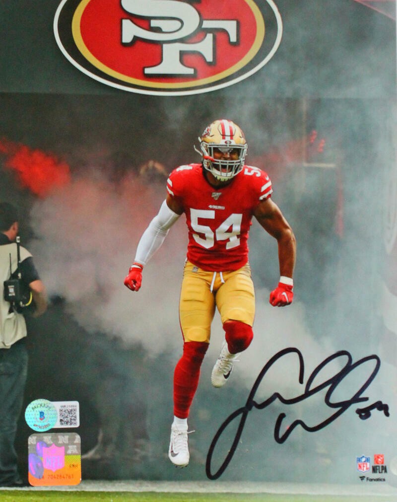 Fred Warner Autographed Signed San Francisco 49Ers Tunnel 8X10  Photo-Beckett W Hologram