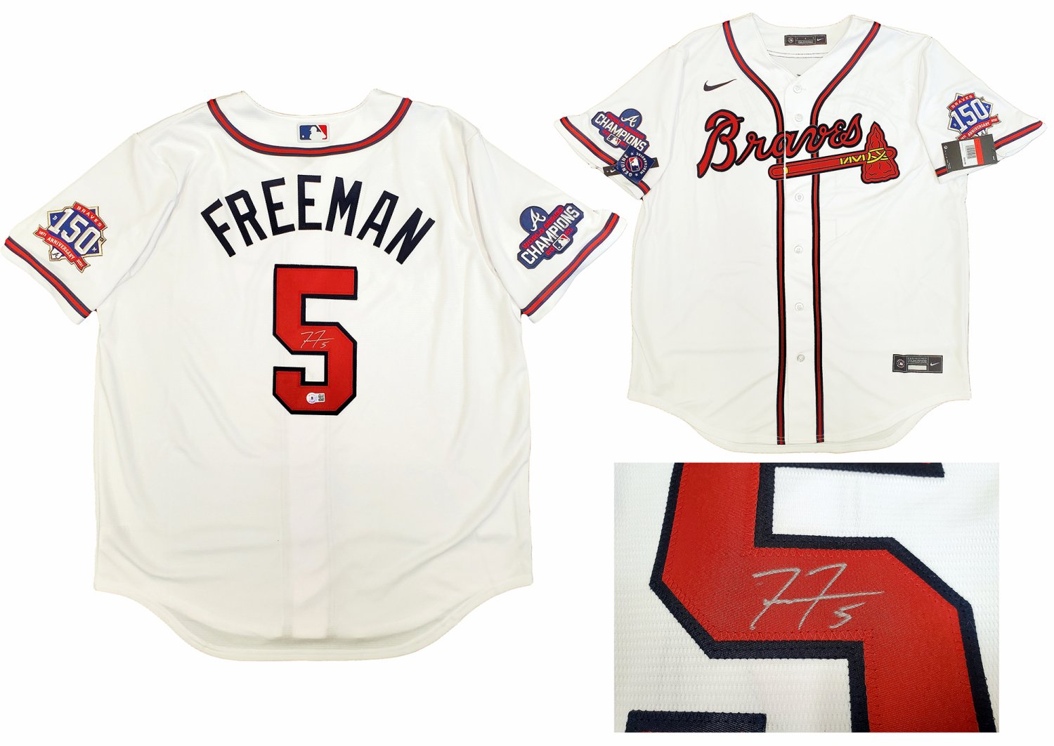 Freddie Freeman Autographed and Framed Atlanta Braves Jersey