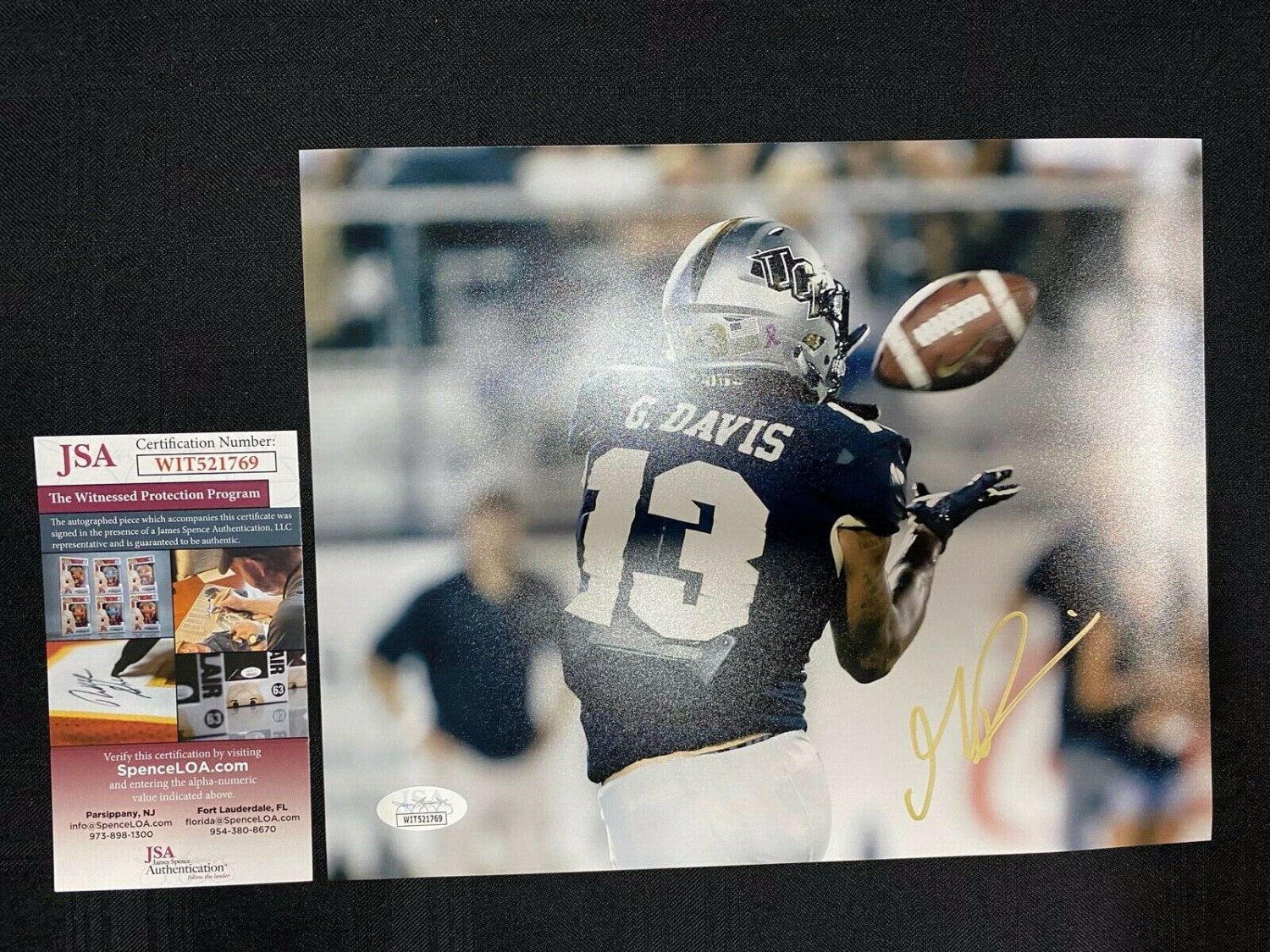 Gabriel Davis Autographed Signed Buffalo Bills Ucf 8 X 10 Photo Jsa Witness Coa